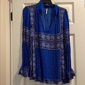 Free People Siper soft Floral Blouse